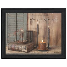 "Let Your Light Shine" By Billy Jacobs, Printed Wall Art, Ready To Hang Framed Poster, Black Frame